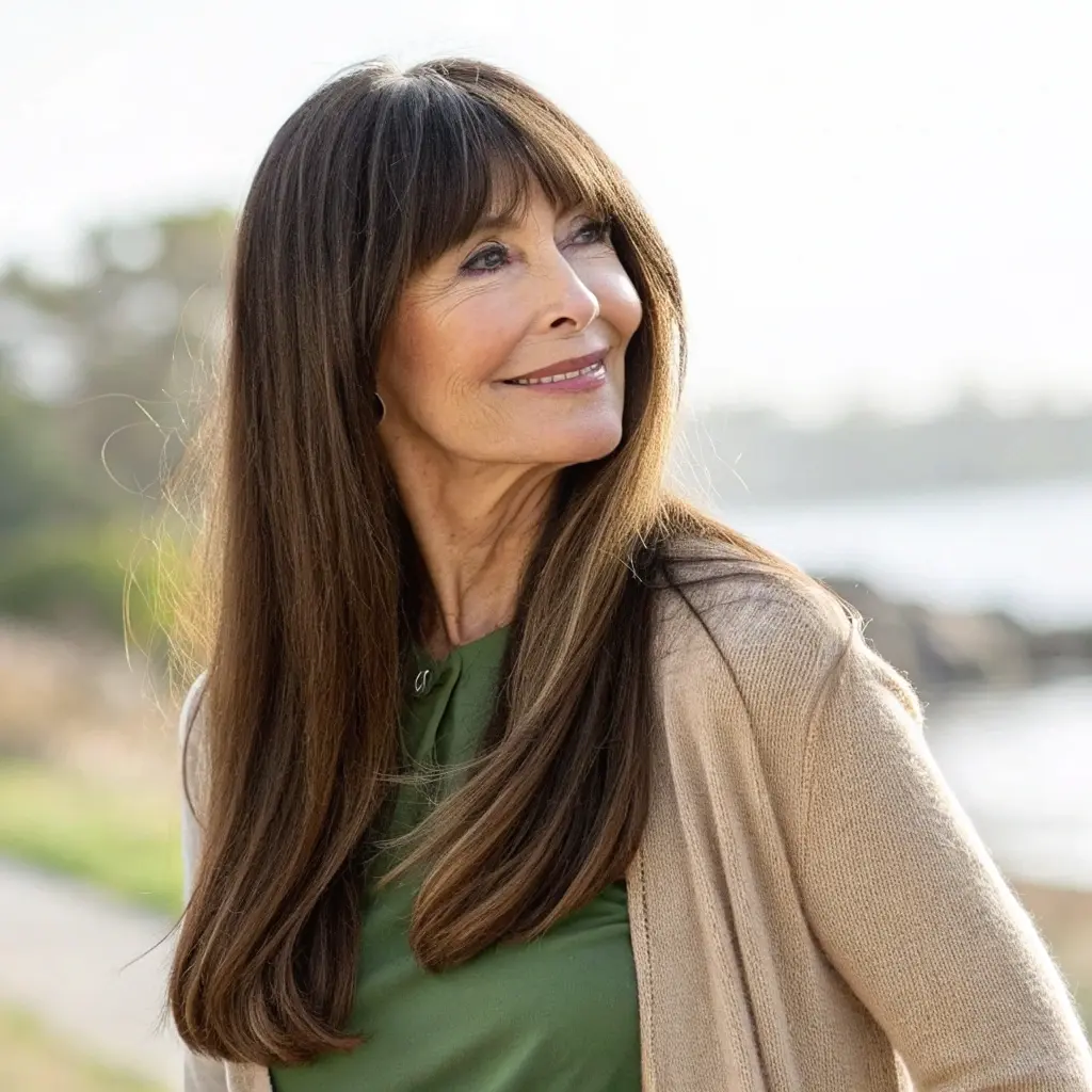 #1 Long Straight Chocolate Brown Hair