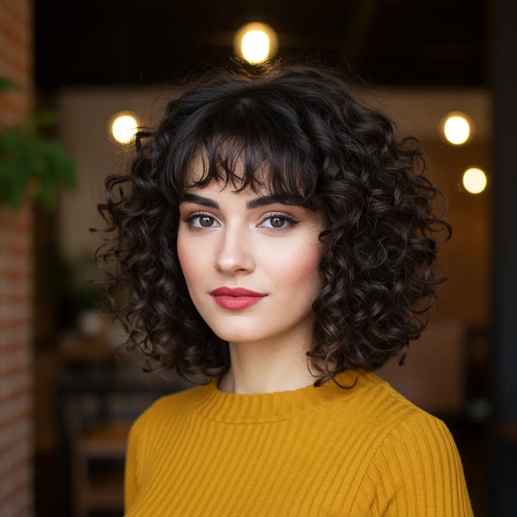 #10 Wispy Bangs on Curly Hair Texture