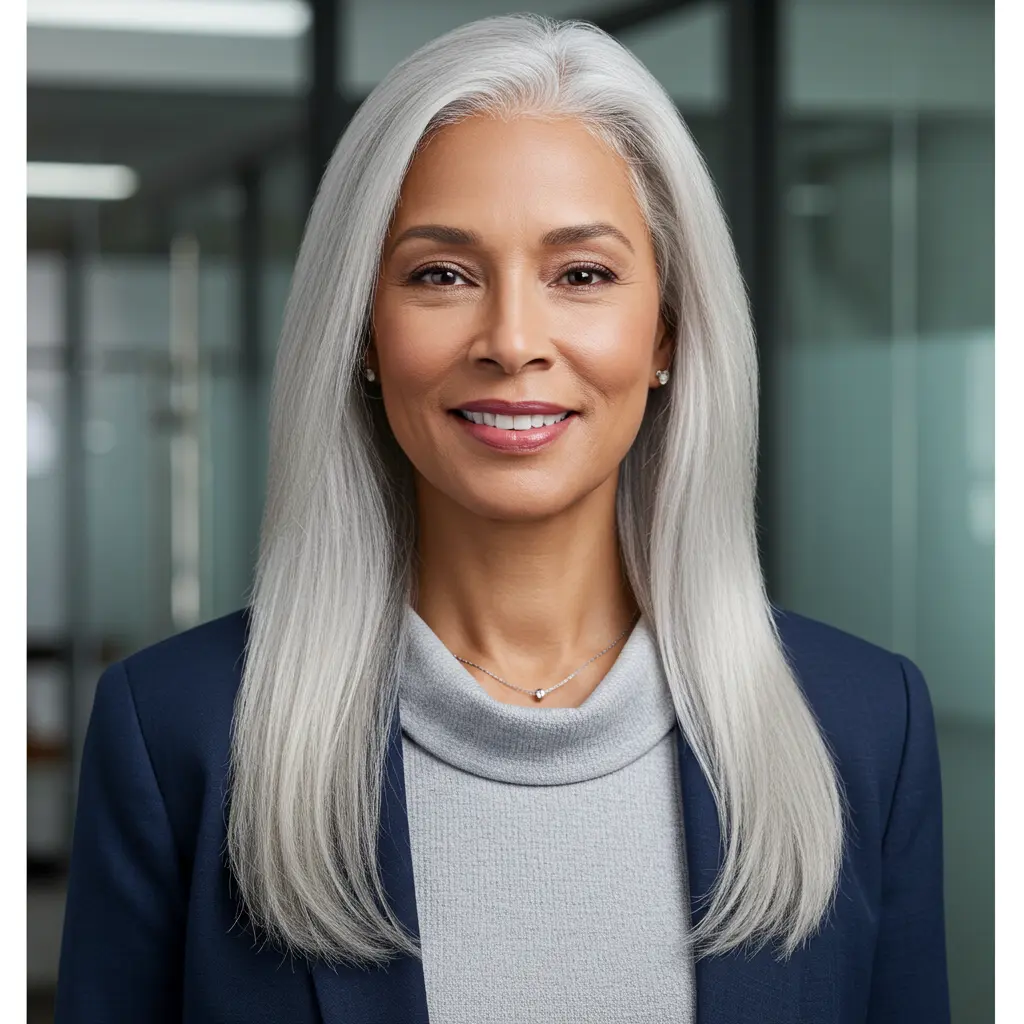 #10 Long Straight Hair with Shadow Root