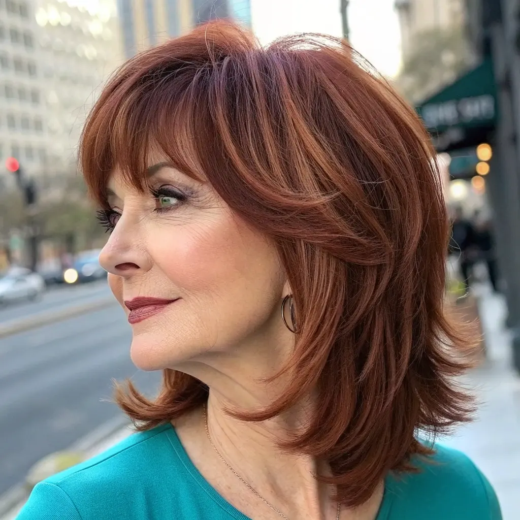 #10 Side Part Bangs for a Youthful Vibe