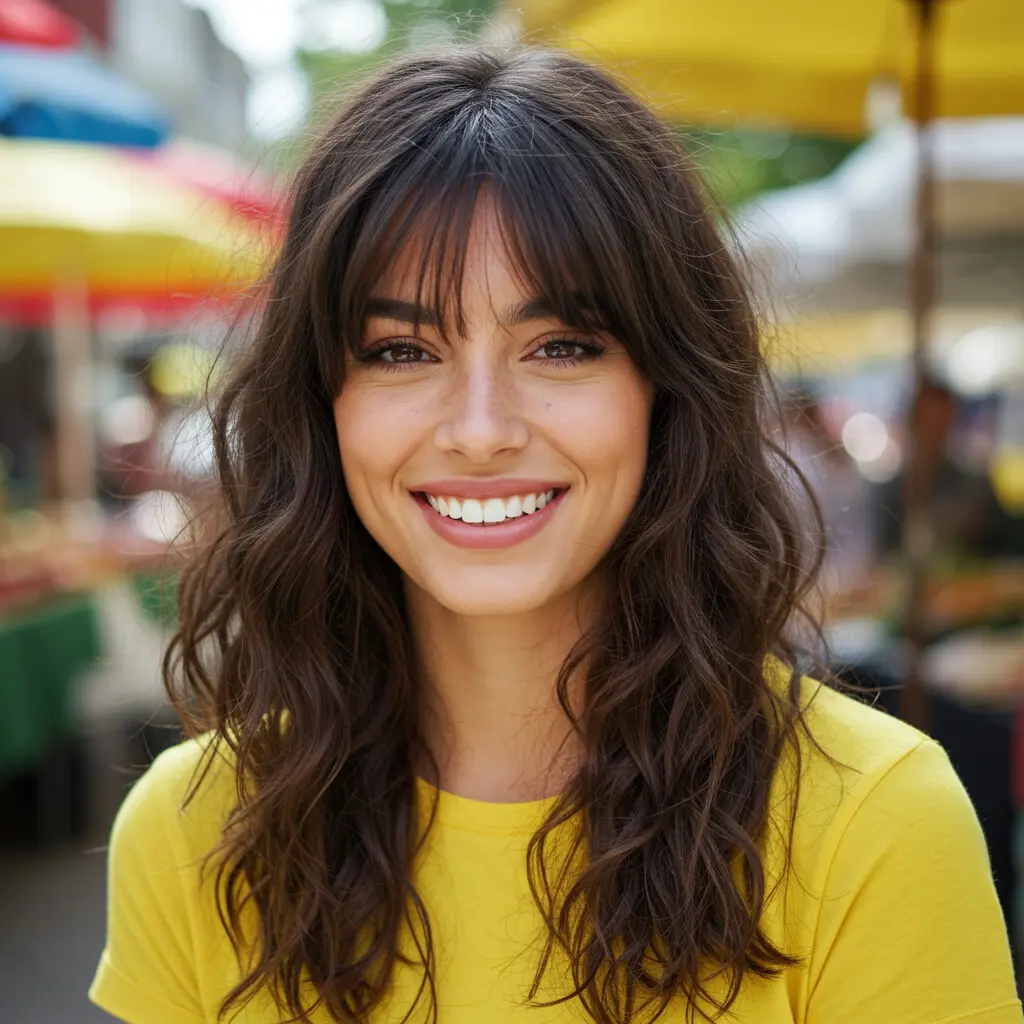#11 Long Textured Haircut With Curtain Bangs