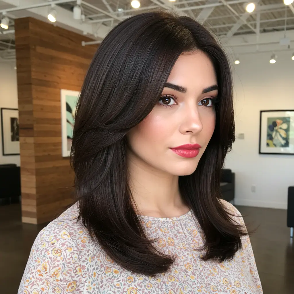 #11 Sleek Layers With Minimal Face Contouring