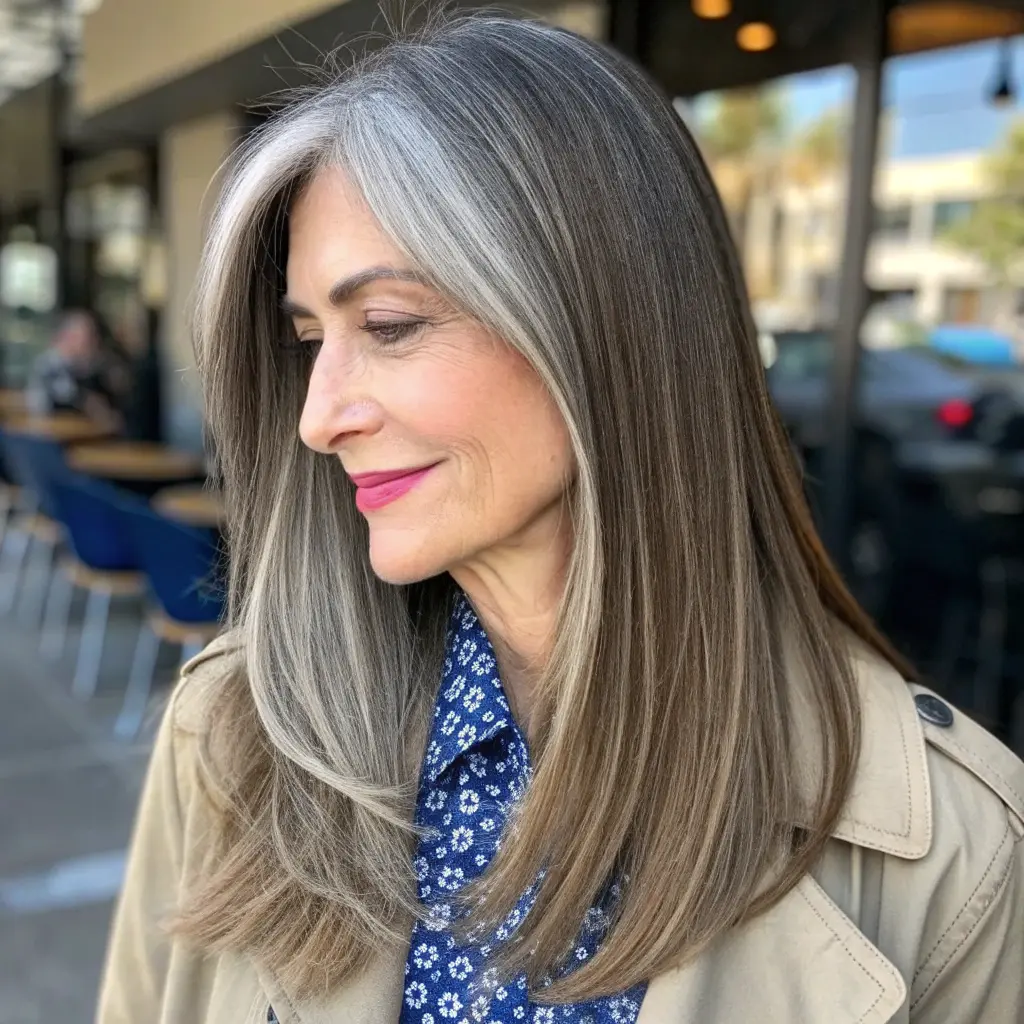 #12 Long Straight Hair with Balayage