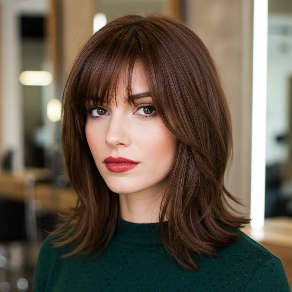 #13 Wispy Bangs for a Square Face Balance