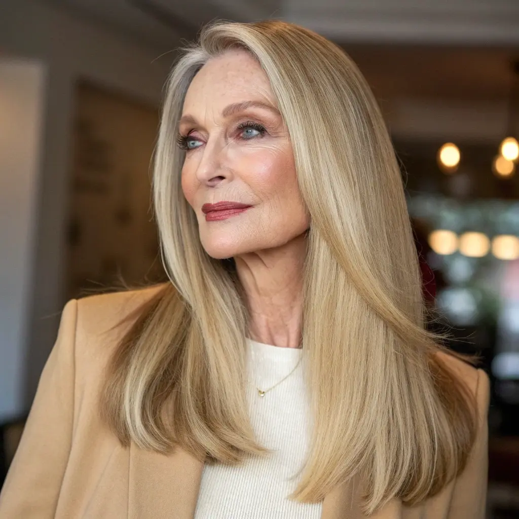 #13 Warm Honey Blonde Long Straight Hair