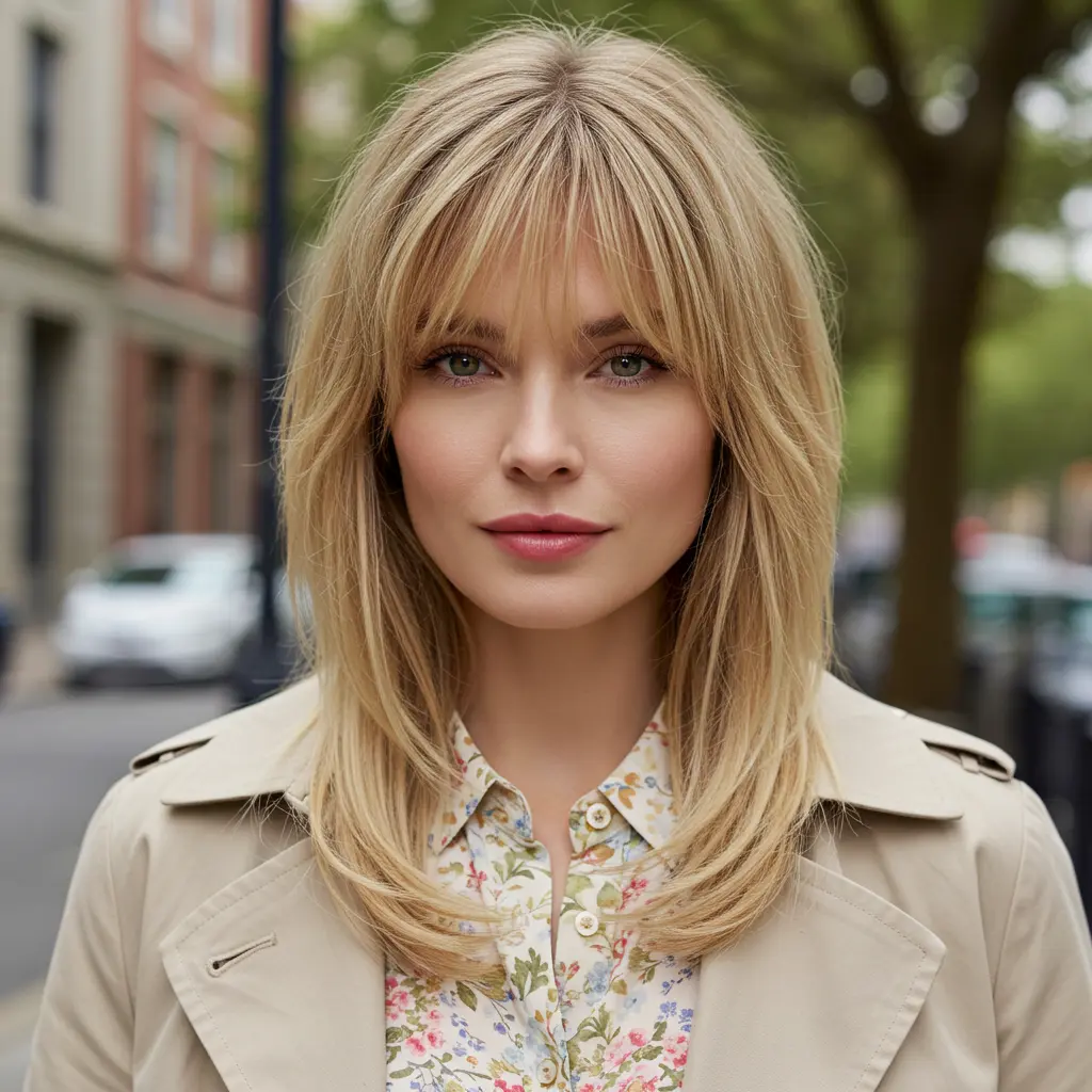 #14 Blonde Hair with Soft Wispy Bangs