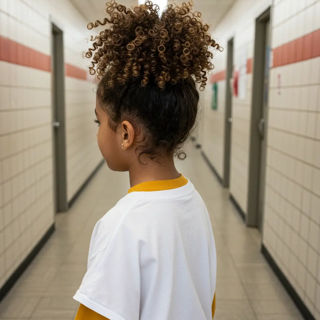 #14 Messy Curly Bun with Volume