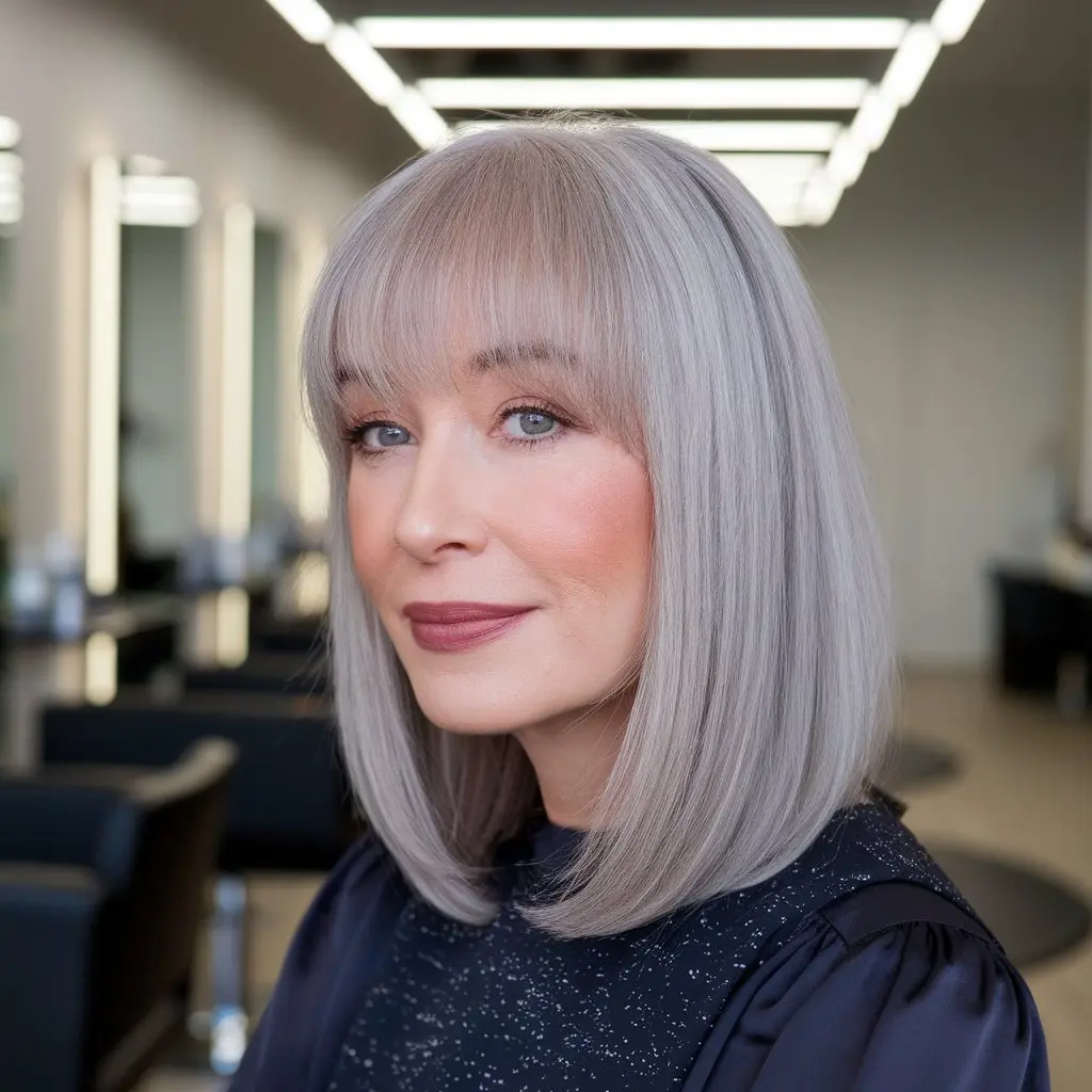 #15 Straight Hair with Subtle Wispy Bangs