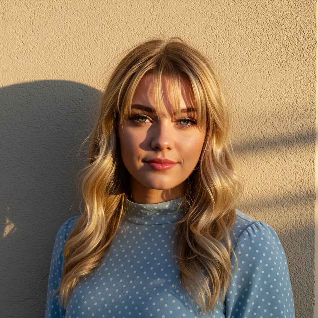 #18 Wispy Curtain Bangs For Softening Round Face Shape