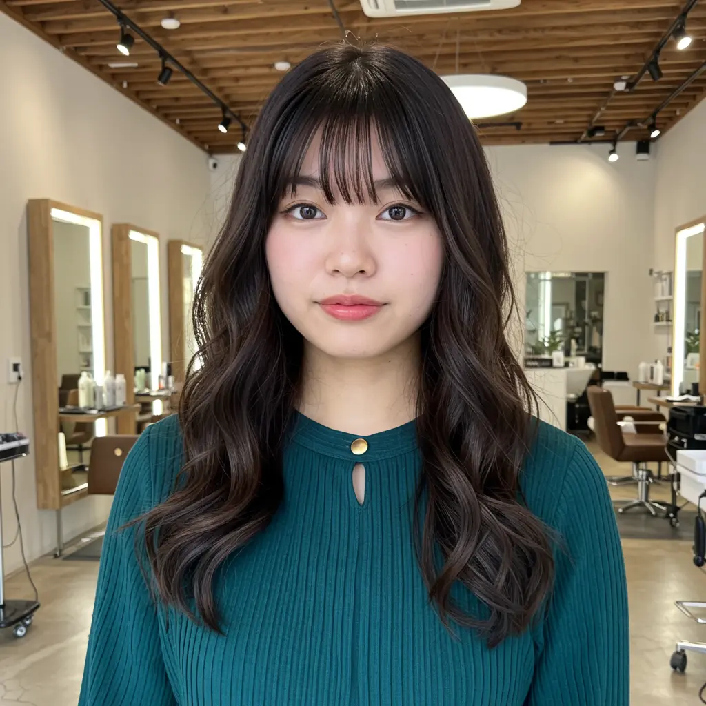 #19 Face Framing Curtain Bangs With Layered Length