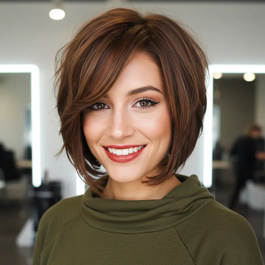 #19 Chestnut Flip-Out Bob