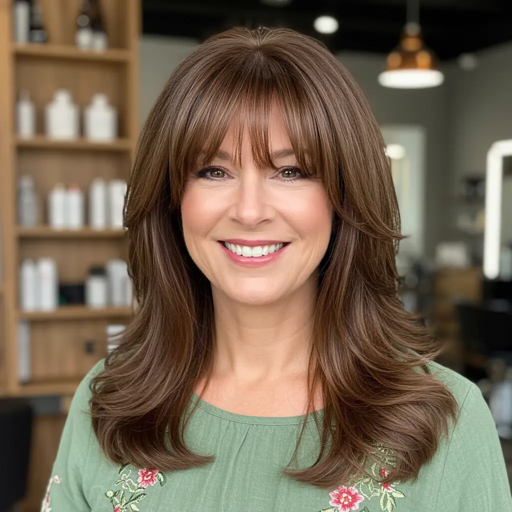 #2 Face Framing Curtain Bangs