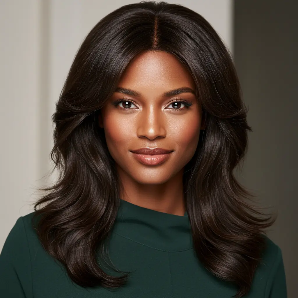 #21 Long Layered Hair With Feathered Ends