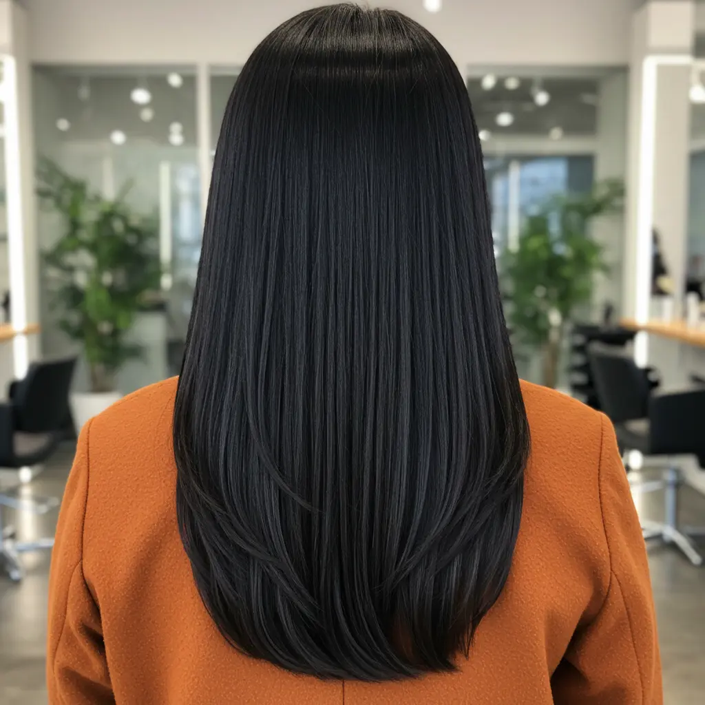 #21 Sleek U-Shaped Cut With Blended Layers