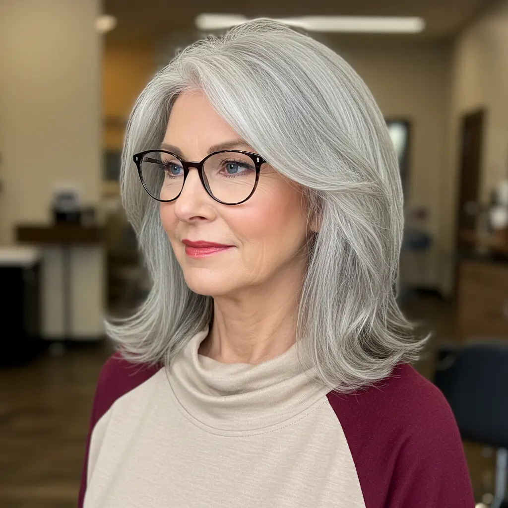 #22 Flattering Side Part for Round Face Shapes