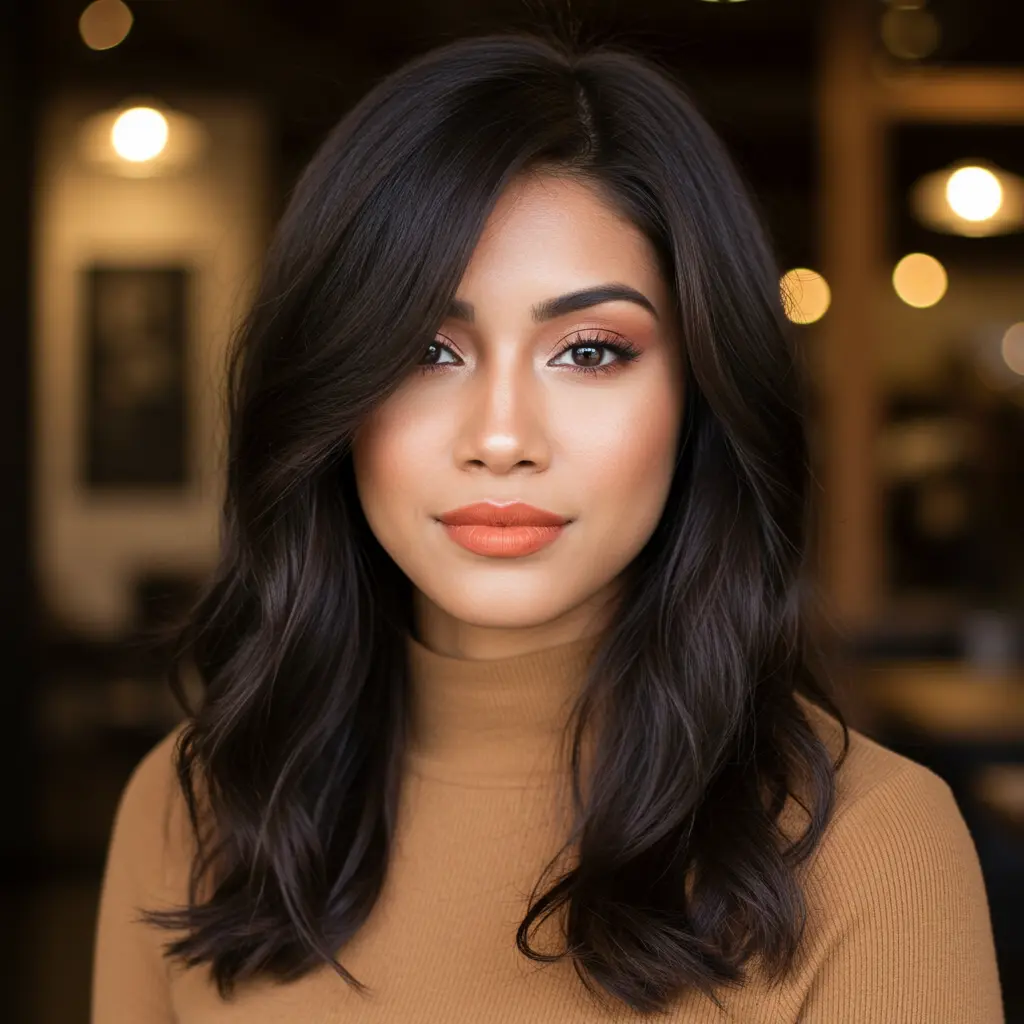 #22 Polished Long Layers With Face Framing