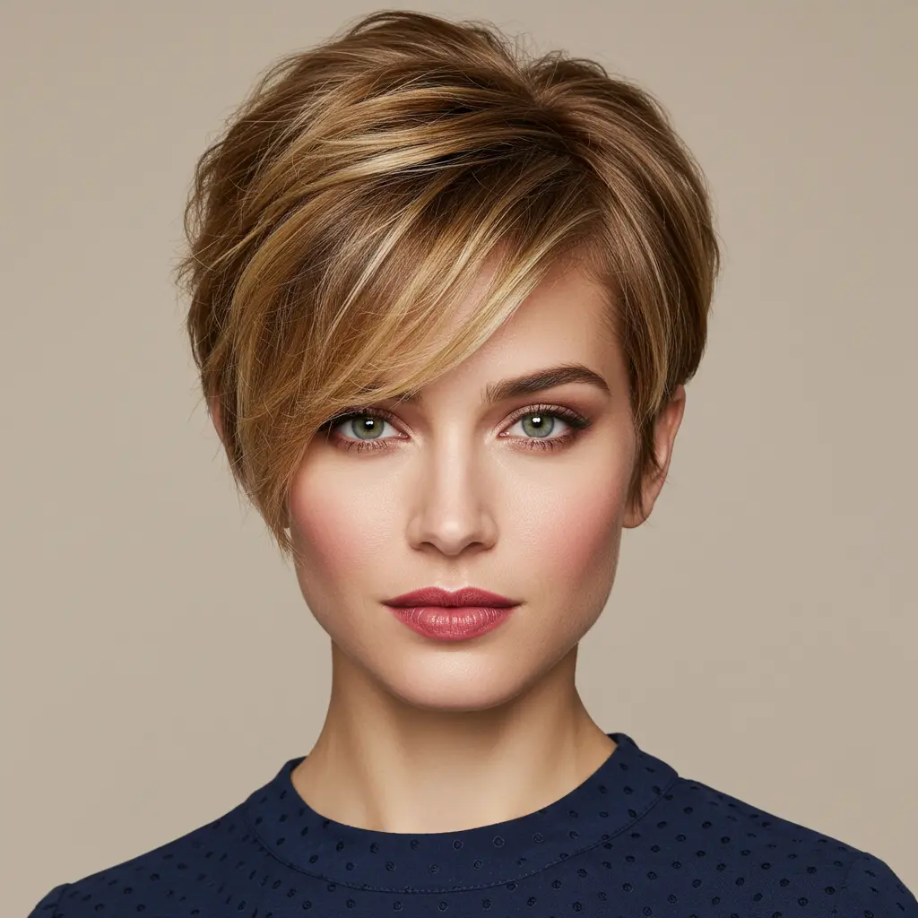 #4 Honey Almond Grown-Out Pixie