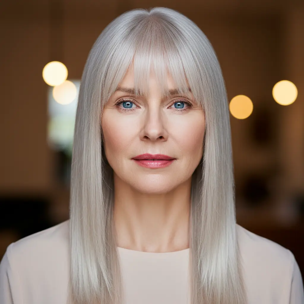 #4 Blunt Cut Long Straight Hair