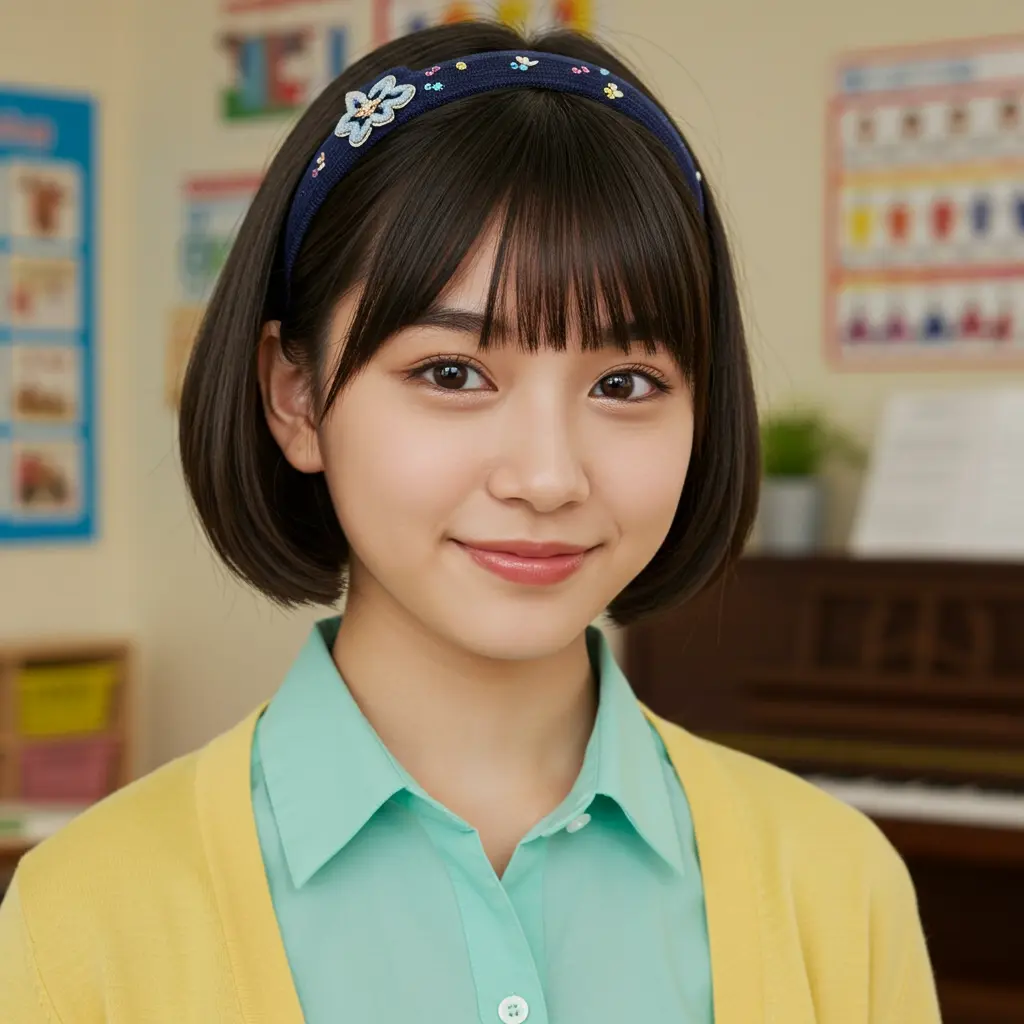 #4 Short Bob with Headband Bangs