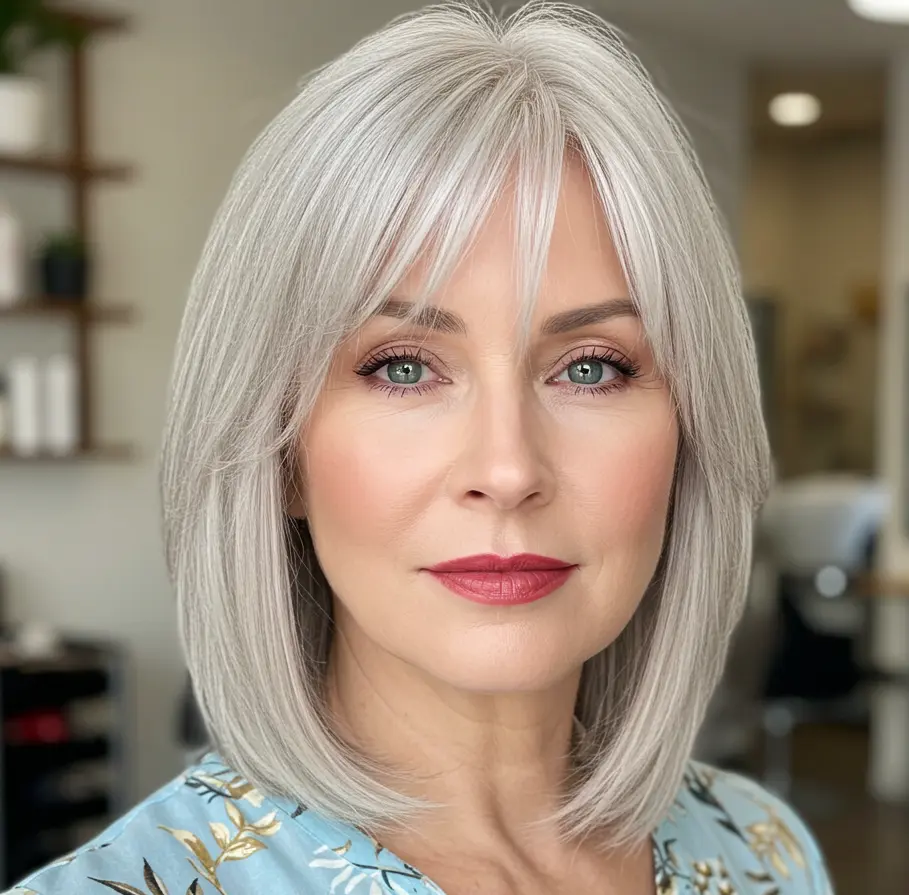 #5 Shoulder Length Hair with Light Wispy Bangs