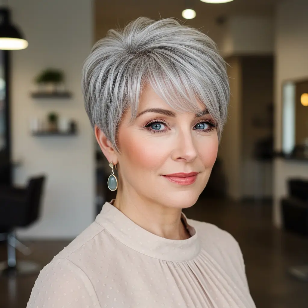 #5 Short Layered Pixie With Side-Swept Bangs