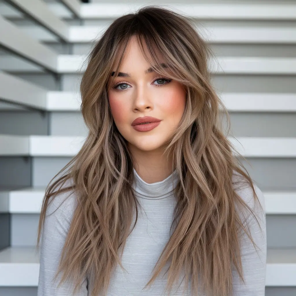 #7 Soft Wispy Bangs With Curtain Bangs Fusion