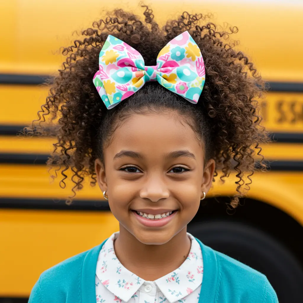 #9 High Curly Ponytail with Bow