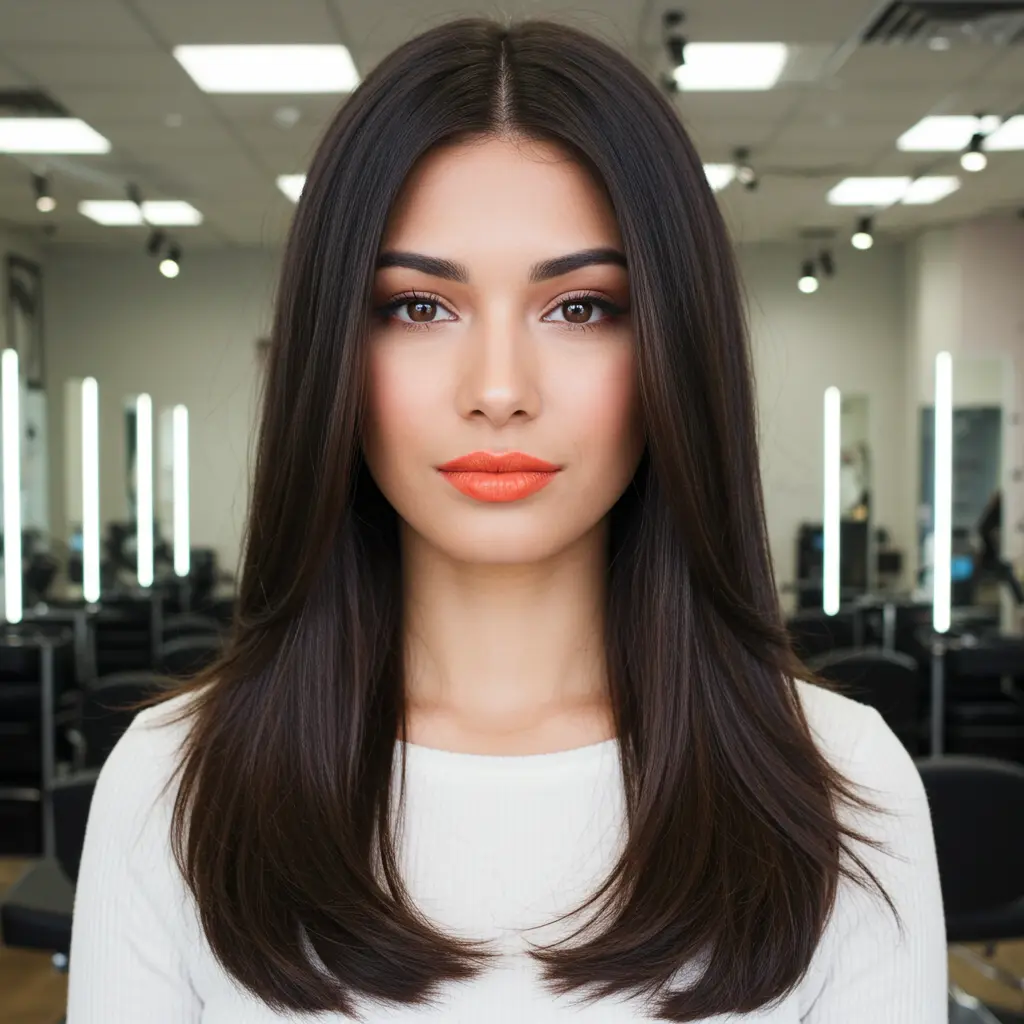 #9 Straight Long Hair With Movement Layers