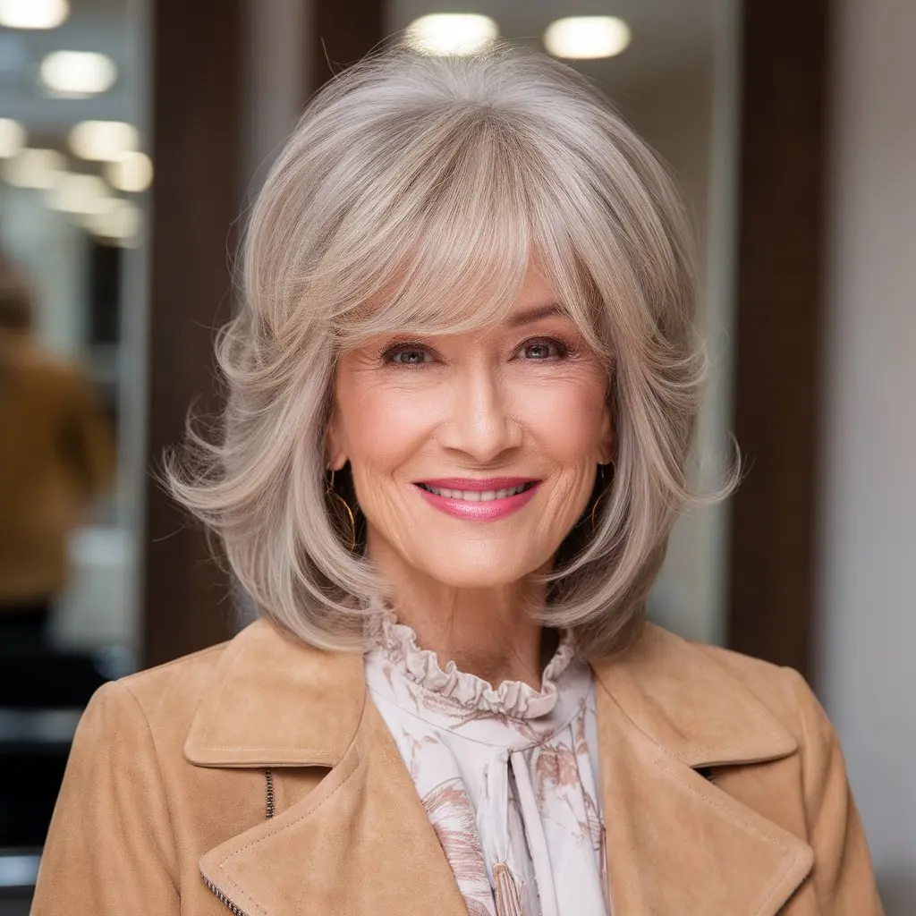 #1 Feathered Shoulder Length Layers