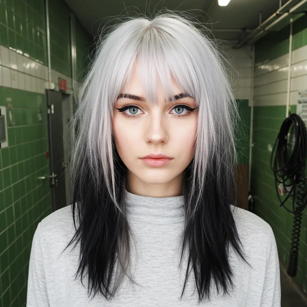 #1 Trendy Medium Wolf Cut with Full Bangs