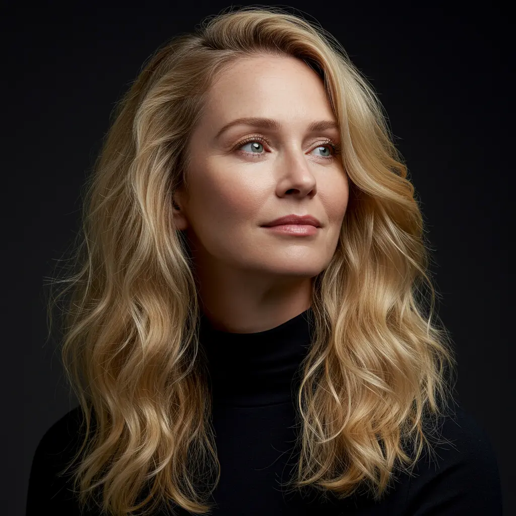 #1 Voluminous Long Layered Hair with Side Part