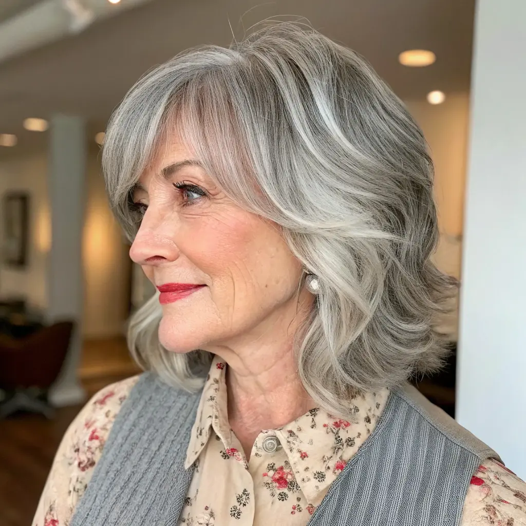 #10 Medium Length Layers for Fine Hair