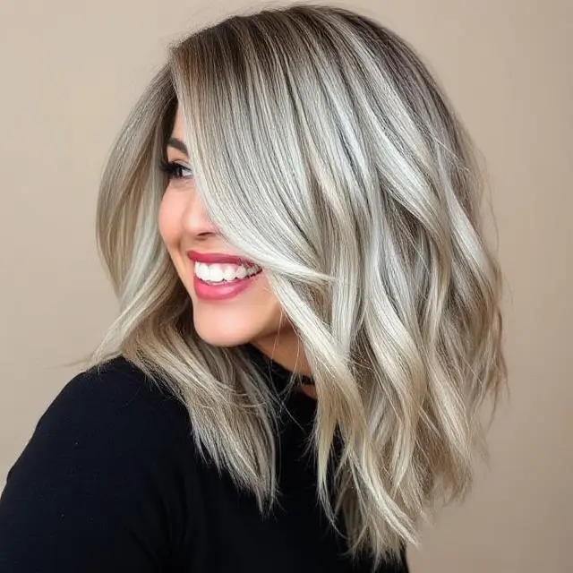 #12 Long Soft Layers on Shoulder-Length Hair