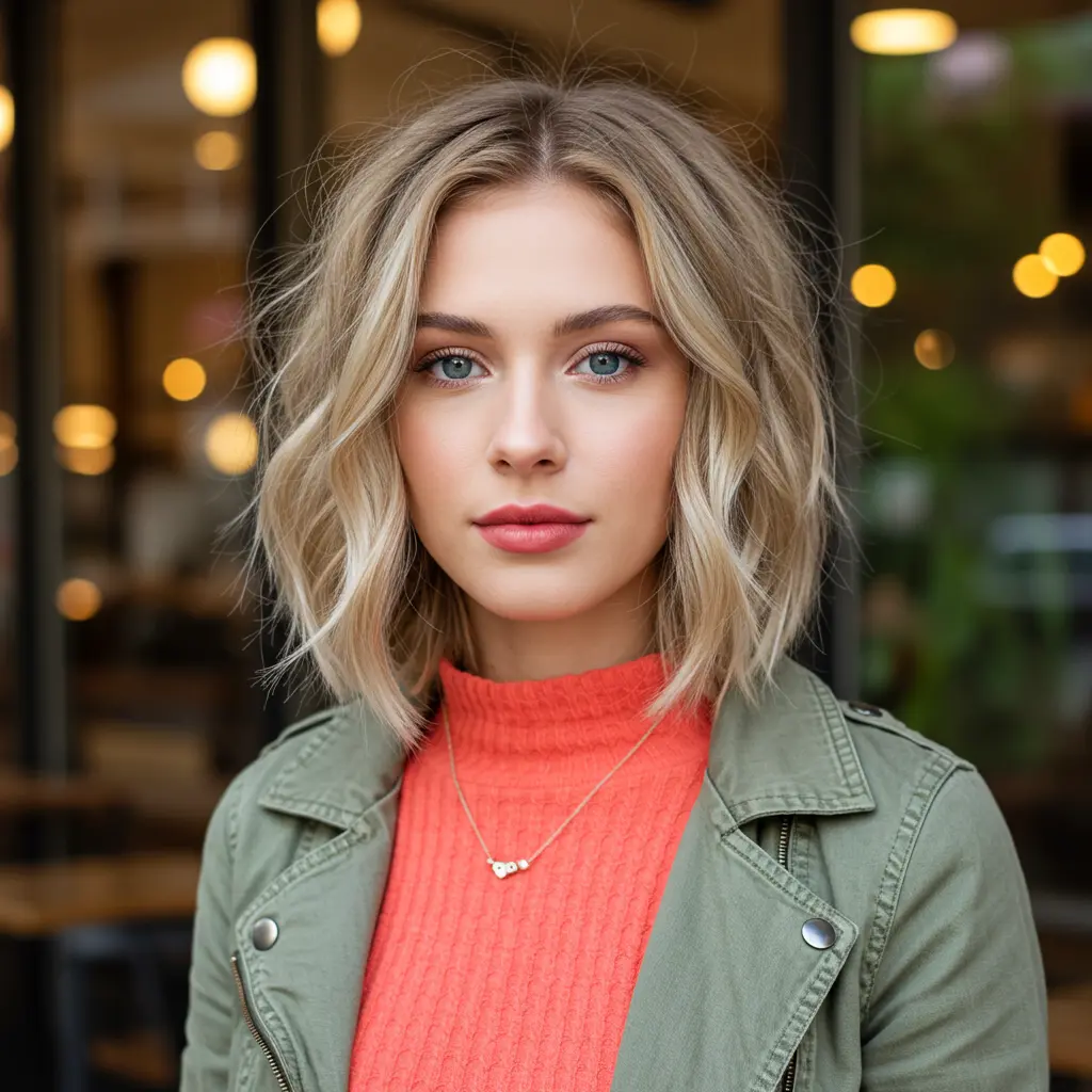 #13 Wavy Long Bob With Air Dried Texture