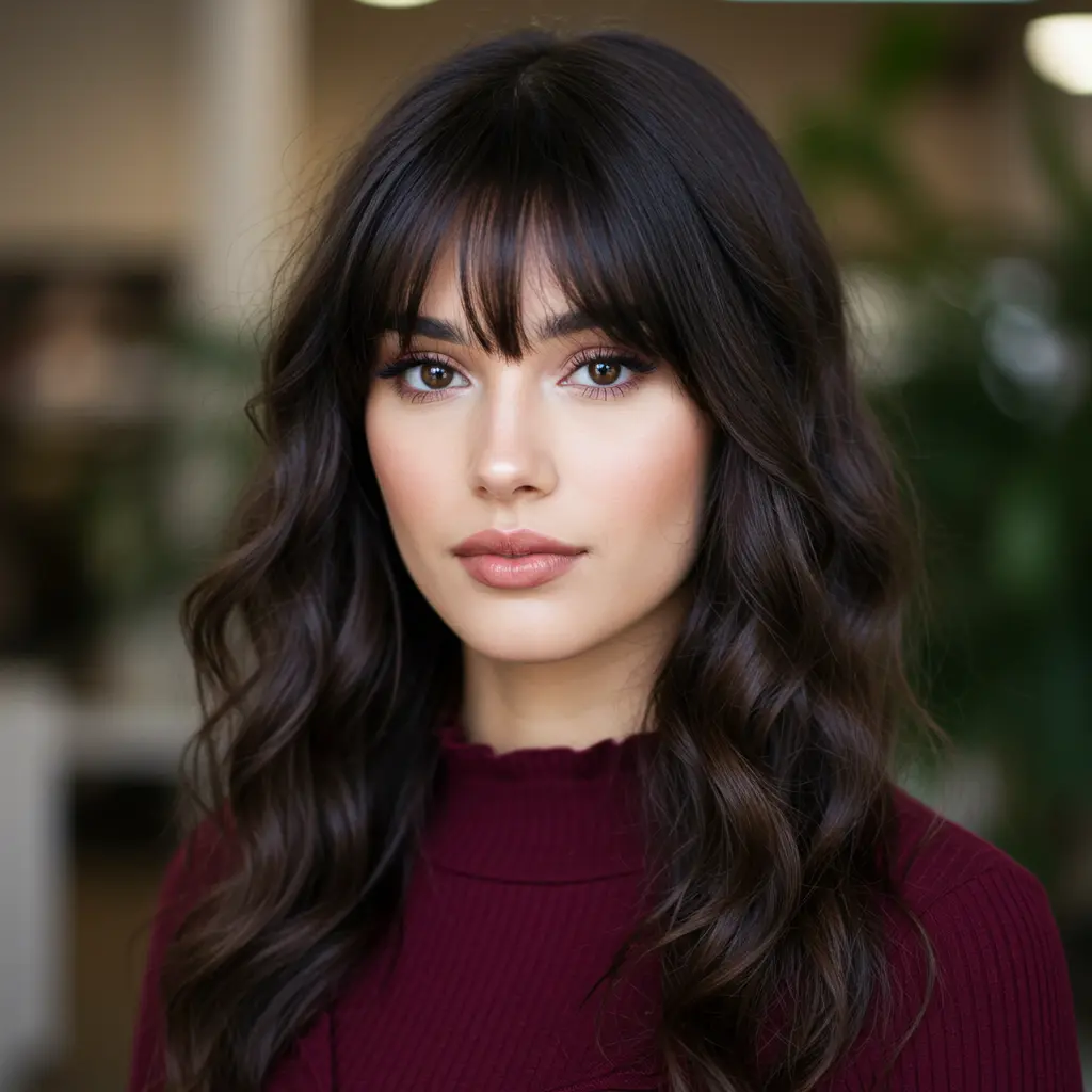 #13 Butterfly Bangs With Full Fringe Effect