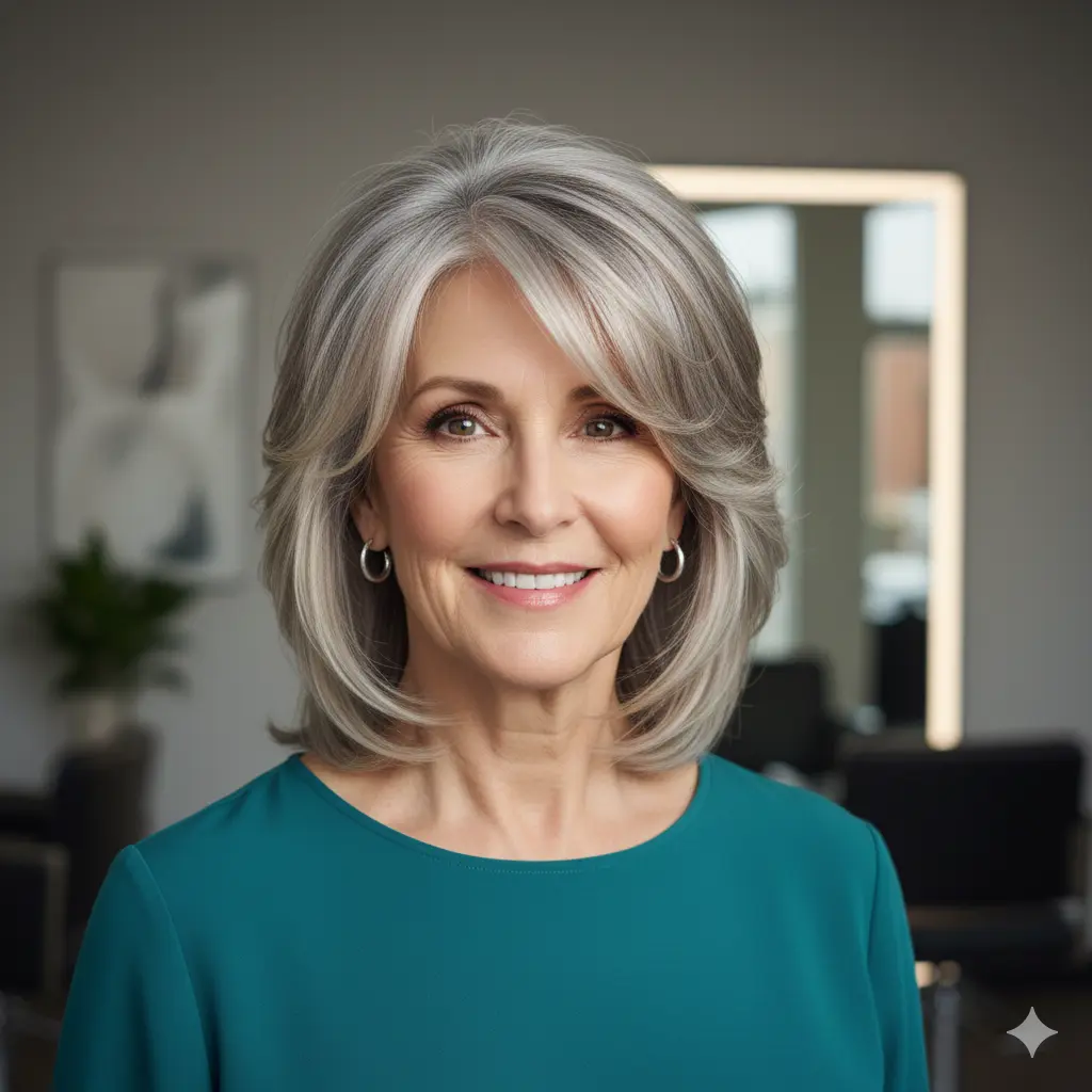 #13 Medium Layered Cut with Highlights