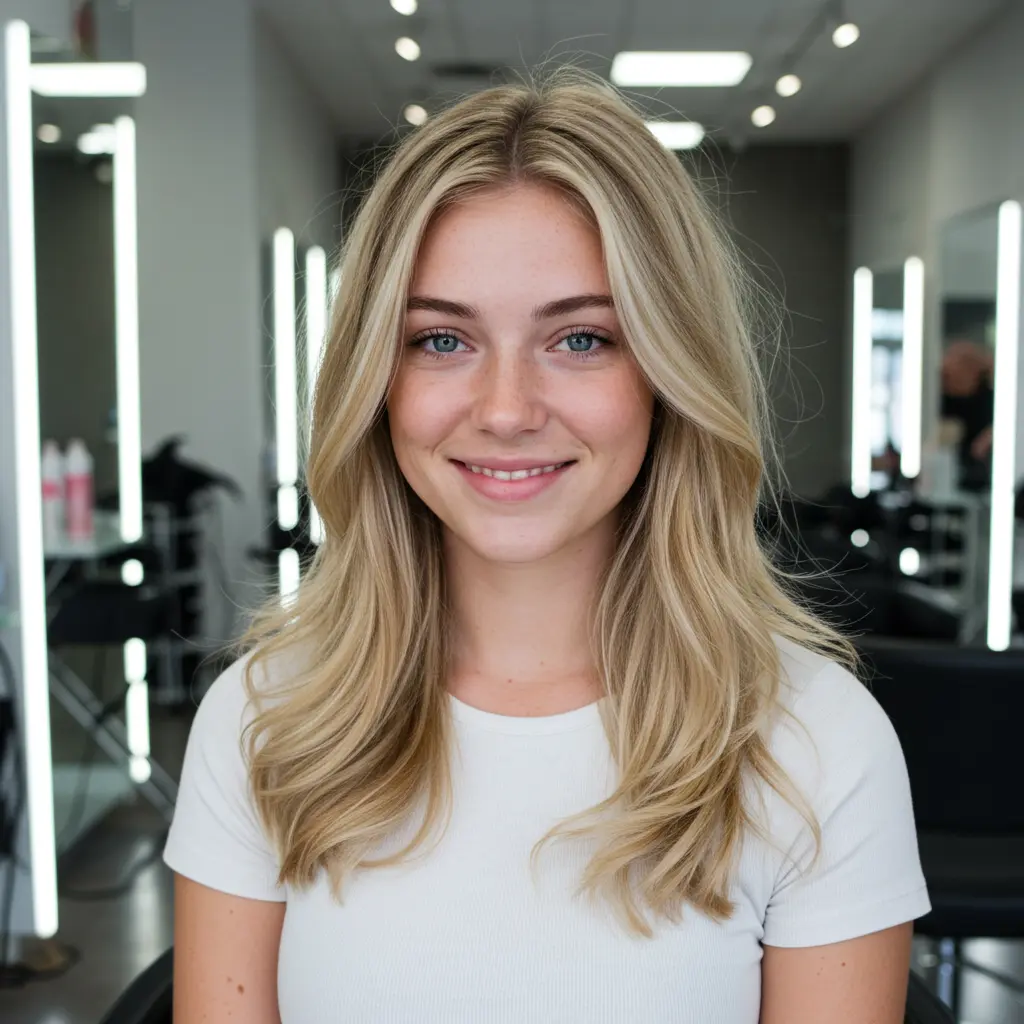 #14 Long Blonde Blowout Hair