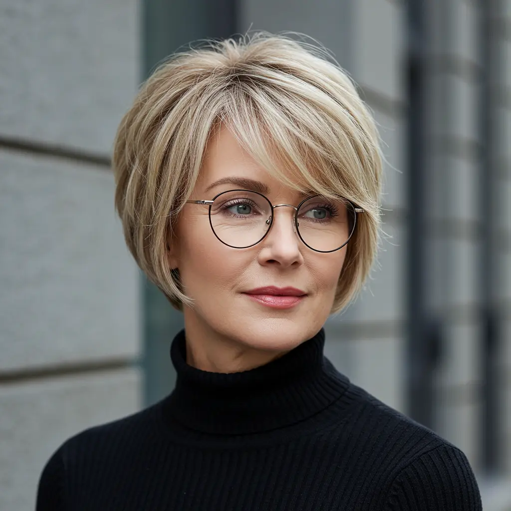 #15 Pixie Bob With Subtle Blonde Highlights