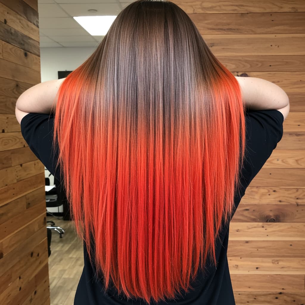 #15 Gorgeous Gray to Copper Ombre on Long Hair