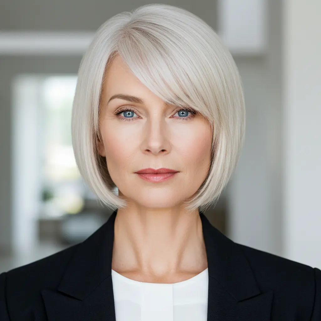 #18 Classic Short Bob With Blunt Ends