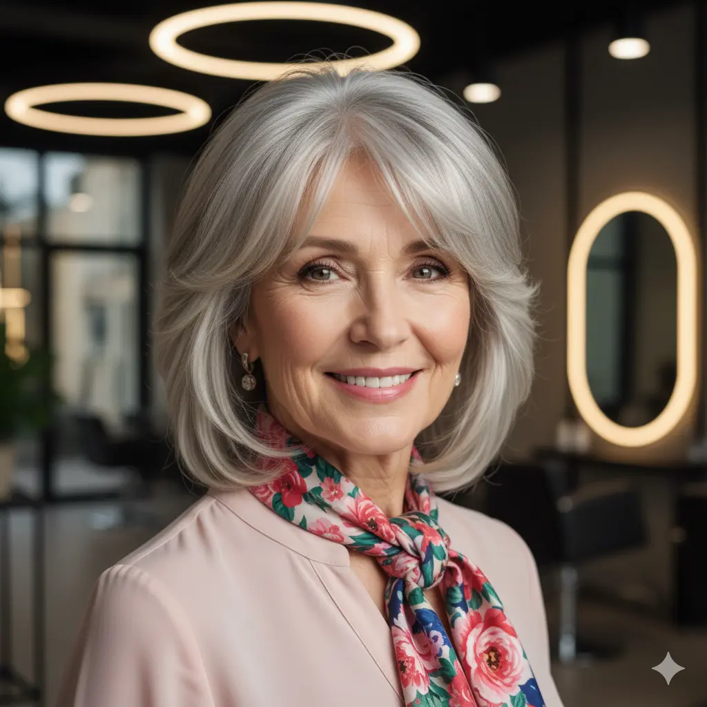 #20 Medium Cut with Wispy Bangs