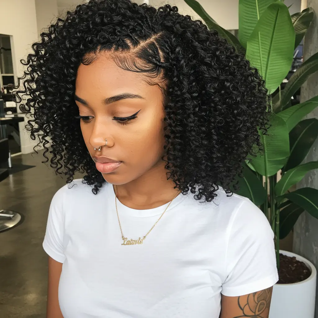 #22 Half Braided Curls with Natural Volume