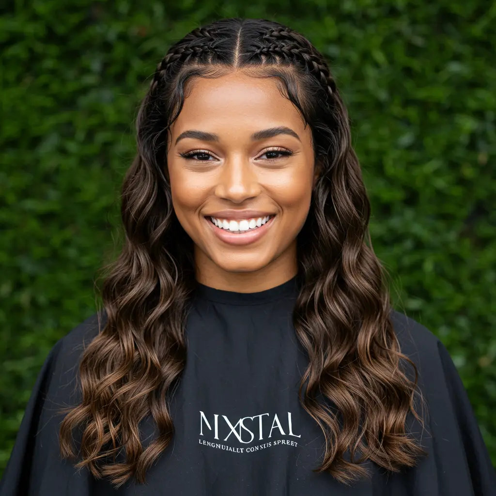 #23 Wet and Wavy Braided Crown