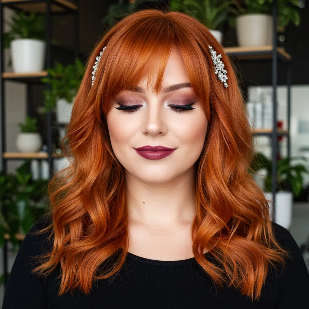 #5 Copper with Waterfall Bangs