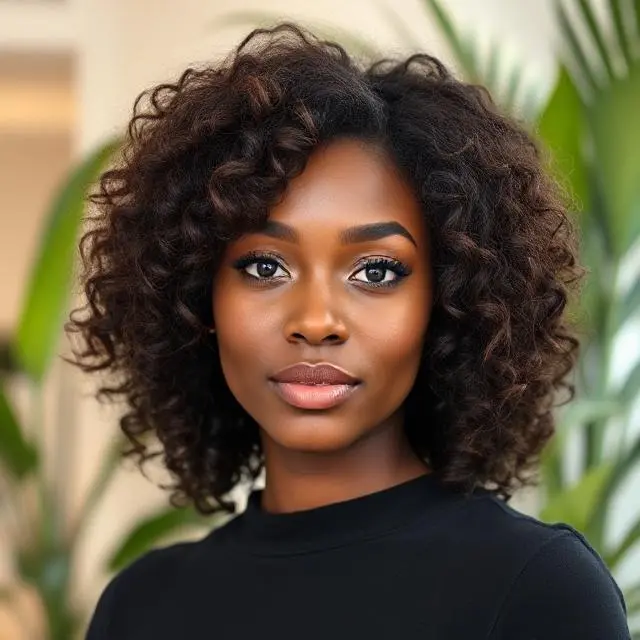 #5 Curls with Fringe Bangs