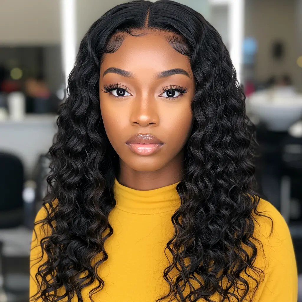 #6 Defined Spiral Curls with Middle Part