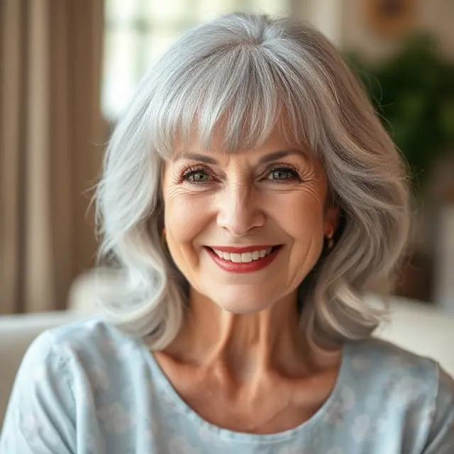 #7 Soft Shoulder Length Layers with Bangs