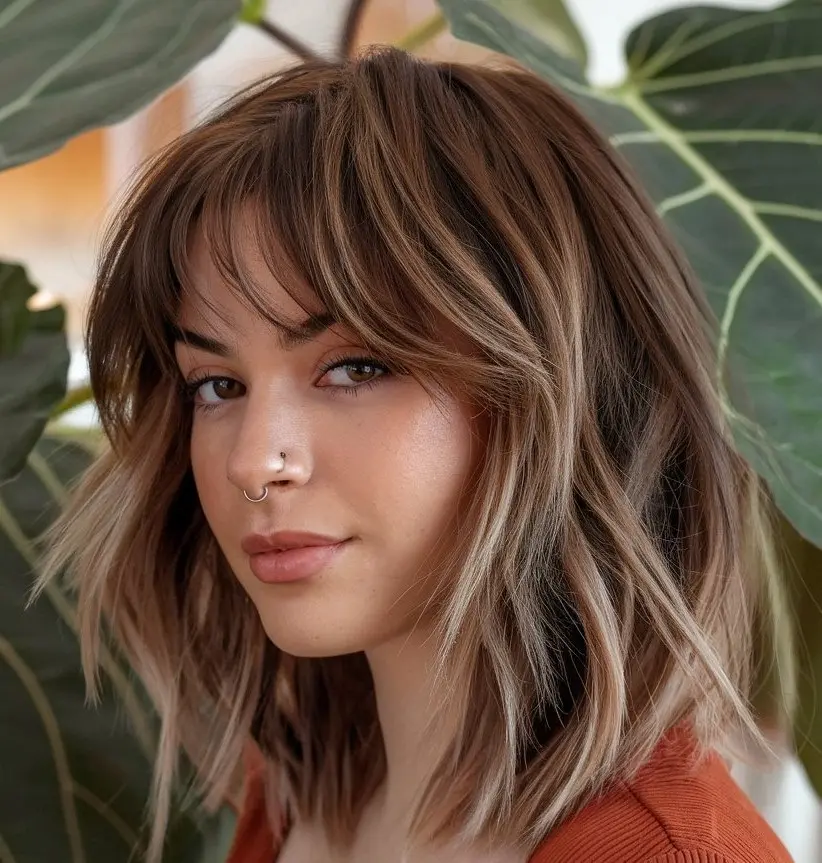 #7 Textured Wolf Cut with See-Through Fringe