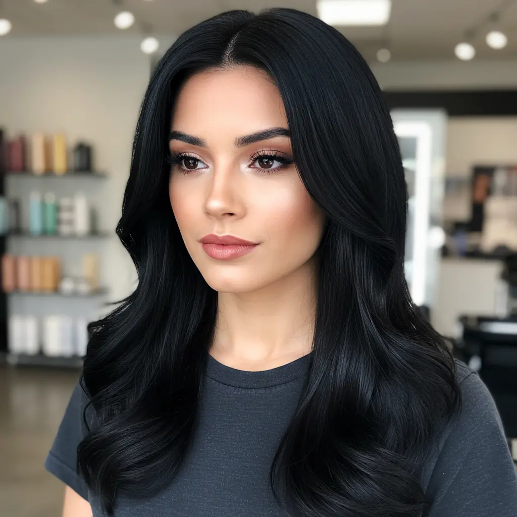 #7 Long Dark Hair with Blowout