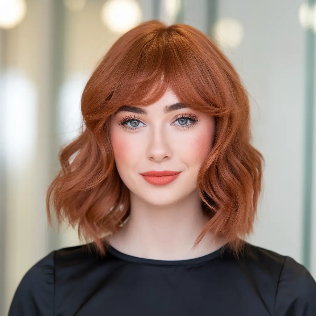 #9 Medium-Length Copper Wolf with Fringe